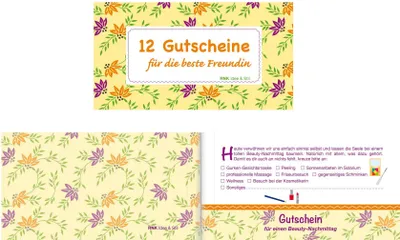 Produktbild von Gutscheinheft / "12 Gutscheine für die beste Freundin"