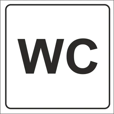 Obrázek produktu pro Walteco WC, 80x80mm, samolepka