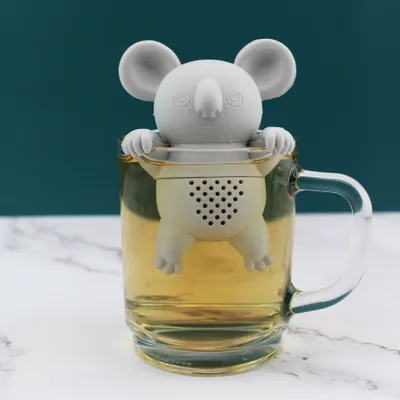 Image de Winkee - Cute Animal passoire à thé Koala | Oeuf à thé pour thé en vrac | Infuseur à thé amusant | Passoire à thé pour tasse | Passoire à épices en silicone