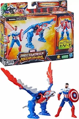 Obrázok produktu pre Hasbro Mech Strike Mechasaurus Capitan America 2pak figúrky