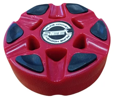 Produktbild von Inlinehockey Puck rot 117g, langlebig für präzises Spiel auf glatten Oberflächen