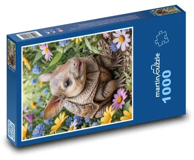Obrázok produktu pre Puzzle 1000 Pásavec medzi kvetmi - martinpuzzle