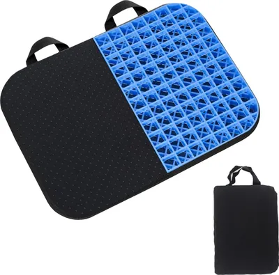 Produktbild von Orthopädisches Gel Sitzkissen, Faltbar, Rutschfest, Druckentlastend, Für Zuhause, Büro, Auto