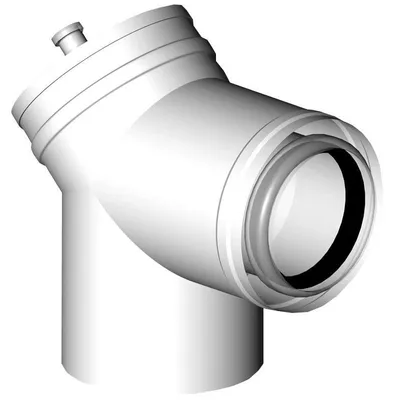 Produktbild von ALMEVA Revisionsbogen 87° m. Messöffnung 110/160mm (LPRLM1)