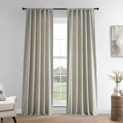 Leinenvorhang 304,8 cm, verdunkelnd, 1 Paneel, Khaki