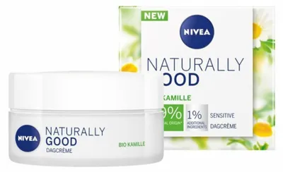 Image de Crème de jour Nivea Naturally Pure pour peaux sensibles, 50 ml