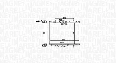 Obrázok produktu pre Chladič, chladenie motora MAGNETI MARELLI 350213156100
