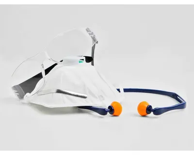 Zdjęcie produktu dla Okulary ochronne z zausznikami i przezroczystymi szkłami, DIN EN 166 F