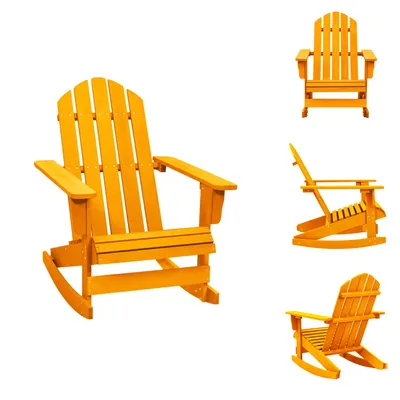 Immagine prodotto di vidaXL Sedia a dondolo Adirondack in legno massiccio di abete arancione - Sedie da giardino