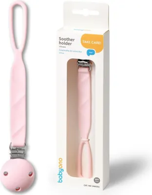 Immagine prodotto di BABYONO Ciondolo a nastro con ciuccio in silicone e clip