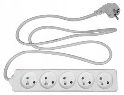 Zdjęcie produktu dla Przedłużacz Ecolight M20554 5 gniazd 1,5 m z uziemieniem – biały