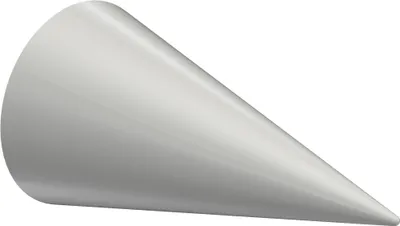 Produktbild von Interdeco Endstücke / Zierabschlüsse für Gardinenstangen mit 20 mm Ø Weiß, Typ Savio (Kegel), Pack. 2 Stück
