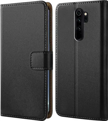 Produktbild von Handy Tasche für Xiaomi Redmi Note 8 Pro Schutzhülle Bookstyle Etui Klapphülle Wallet Flip Cover Case Schwarz
