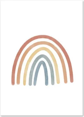 Produktbild von TPFLiving Kunstdruck LW-1015 (OHNE RAHMEN) Poster - Leinwand - Wandbild - Hochauflösender Giclée-Druck, langlebig und hochwertig - Sonne, Wolke, Regenbogen für Kinderzimmer -  - Größe: 40x60cm