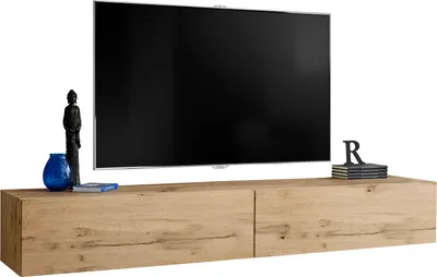 Obrázok produktu pre Extreme Furniture T34-200 TV Skrinka | Dve Závesné Skrinky (2x 100cm) s Dvoma Dverami | Korpus Wotan & Predné Časti Wotan
