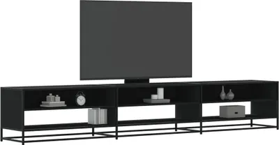 Produktbild von vidaXL TV-Schrank Schwarz 270x40x46 cm Holzwerkstoff