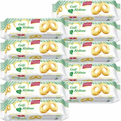 Produktbild von Coppenrath Cafe Kränze Mürbgebäck mit Hagelzucker VPE (10x250g Packung)