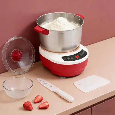 Produktbild von 7L Teigknetmaschine mit Fermentationsfunktion für  Brot, Pizza, Nudeln, Sauerteig, Scones