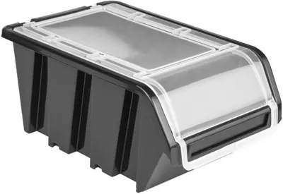 Obrázok produktu pre Sada Azomor s 10 stohovateľnými úložnými boxmi s vekom pre dielňu a skladovanie