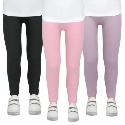 Produktbild von TupTam Mädchen Leggings Herbst Leggins Winterleggings Thermoleggins 3er Pack, Farbe: Schwarz / Lila / Rosa, Größe: 122