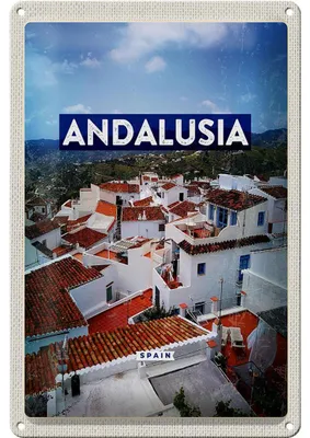 Produktbild von Blechschild Reise 20x30cm Andalusia Spain Panorama Tourismus