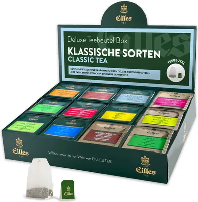 Produktbild von CLASSIC Mischbox mit 12 Sorten EILLES Deluxe Teebeutel der besten klassischen Sorten