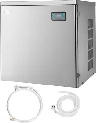 Produktbild von Gewerbliche Eiswürfelmaschine - Kopfeinheit - 204 kg/Tag Kapazität - Edelstahl - Intelligentes Bedienfeld - Selbstreinigung - Einstellbare Eiswürfeldicke - Ohne Vorratsbehälter