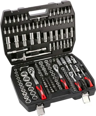 Produktbild von Airpress Steckschlüsselsatz 171-teilig | Dein Profi-Set für 1/4", 3/8" & 1/2" (Chrom-Vanadium Stahl)