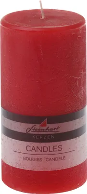 Produktbild von Stumpenkerze "Raureif" Rubin Rot 150/78 mm Steinhart Kerzen in RAL-Kerzen Güte Qualität