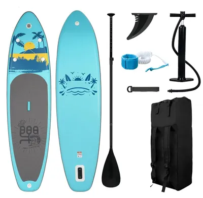 Obrázek produktu pro Paddleboard – 335 x 84 x 15 cm – Nafukovací – Součástí balení je pádlo a příslušenství – Šedá barva