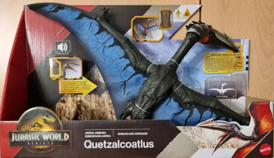 Produktbild von Jurassic World : Die Wiedergeburt Quetzalcoatlus-Actionfigur, Dinosaurier mit Flügeln und Sound, Luftangriff, 4 Jahr(e), Mehrfarbig, Kunststoff