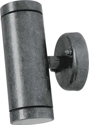 Produktbild von Wandlampe außen Glas Messing GU10 IP44 Up Down 16,5 cm hoch Zinn 2-flammig Modern Außenwandlampe