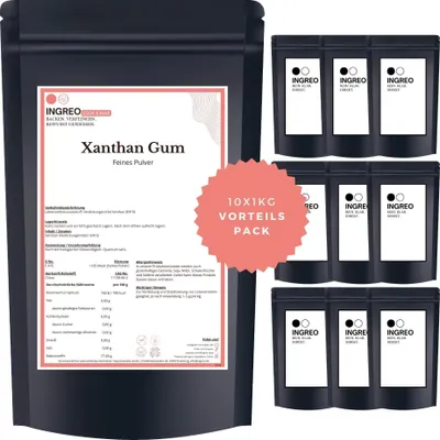 Produktbild von Xanthan Gum Feines Pulver (>100 Mesh) – 10kg (10X1kg)