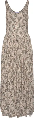 Produktbild von VIVANCE Midikleid mit Blümchendruck aus Viskosejersey beige-bedruckt Größe 34