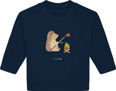 Produktbild von Mr. & Mrs. Panda Organic Baby Pullover Igel Grillen 12. - 18. Monat - French Navy - Geschenk, Spruch, Sinn Des Lebens, Bullover, Motivation, Lustige Sprüche, Ziele