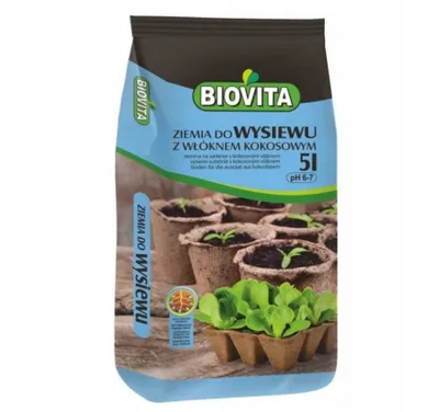 A bag of soil for sowing seeds.