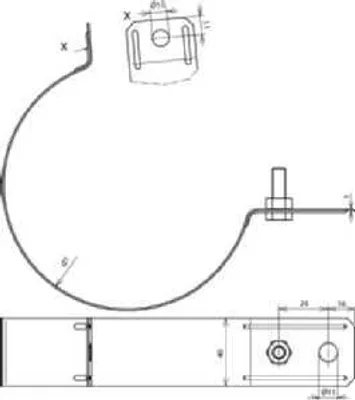 Produktbild von DEHN Regenrohrschelle RRS100B11CU 420107