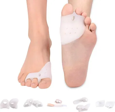 Produktbild von Zehentrenner, Gel-Ballenzehen-Korrektor, Hammerzehen-Glätter, professionelle Vorfußkissen, Zehenglätter, Ballenzehen-Pads, Linderung von Hammerzehen, Ballenzehen, überlappenden Zehen, Hornhautblasen, für Männer und Frauen (5 Paar)