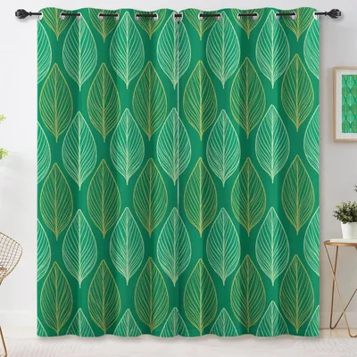 Productafbeelding van Thermische Verduisteringsgordijnen Saliegroen 140 x 175 cm (2 panelen)