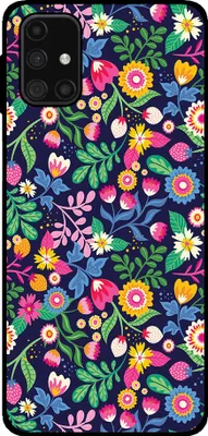 Produktbild von Smartphonica Handytasche Geeignet für Samsung Galaxy M31s mit Blumendruck - TPU Rückseite Abdeckung Fall Blumendesign