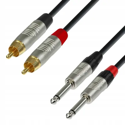 Obrázek produktu pro Adam Hall K4TPC0060 Propojovací kabel 2x RCA na 2x Jack 0.6m
