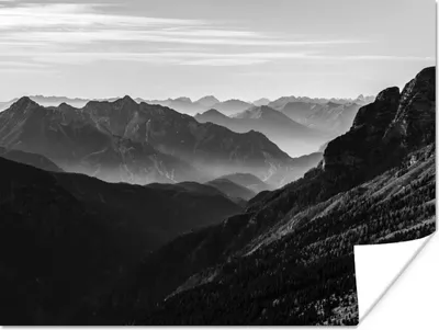 Produktbild von MuchoWow® Poster Berge - Natur - Nebel 160x120 cm - Foto Plakat