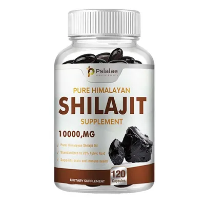 Immagine prodotto di Shilajit 10000mg (120 capsule) integratore alimentare, energia, resistenza, forza, cervello, memoria, concentrazione, sistema immunitario, metabolismo