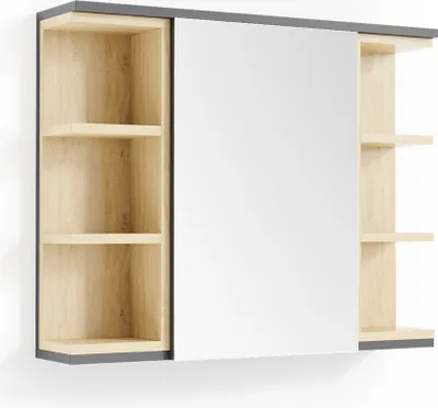 Obrázok produktu pre Kúpeľňová zrkadlová skrinka Vicco Aquis antracitová 79.6 x 64 cm, Model 36074