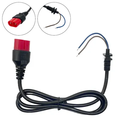 Produktbild von Ladekabel 95cm 2 Pin Für E-Scooter & E-Bike Ladegerät Schwarz