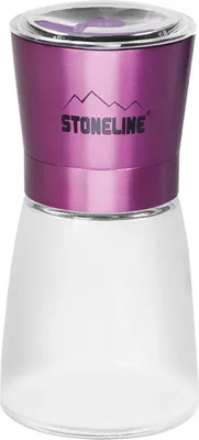 Produktbild von STONELINE® Gewürzmühle Lila mit Keramikmahlwerk, stufenlos einstellbar, Aromaschutzkappe, Ø 6,5 cm, H 13,2 cm, 185 ml