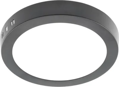 Produktbild von 19w LED Aufputz Deckenlampe Deckenpanele Deckenleuchte in schwarz rund|Ø224mm|Neutralweiß|1520 Lumen