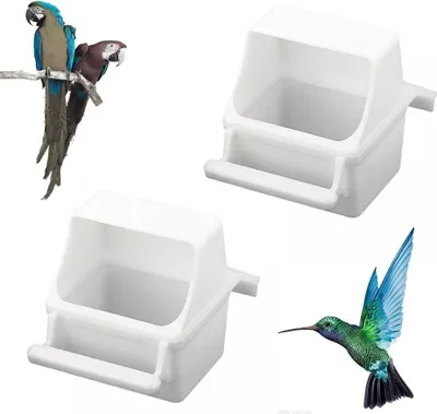 Produktbild von Vogel Futterspender - 2 STK Aufhängung Wassertränke - Futterspender für Wellensittiche
