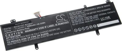 Produktbild von vhbw Akku kompatibel mit Asus P1410UF, F411UF, S4100VN8550U, S4100V, A411UF, S410UA, S410U, S410UN, S410UF Notebook (3500 mAh, 11,52 V, Li-Ion)