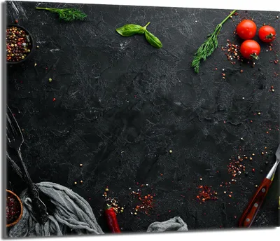 Obrázek produktu pro Krycí deska sporáku 60x52 keramický kryt varné desky splashback skleněná deska deco prkénko na krájení, břidlicové koření